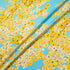 Yellow Floral Printed Sky Blue Pure Silk Chiffon