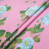 Floral Printed Candy Pink Pure Silk Chiffon
