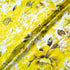 Large Yellow Floral Printed Metallic Silk Jacquard