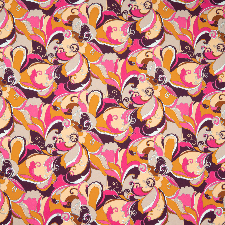 Pink & Orange Retro Printed Pure Cotton (A 2.70m Piece)