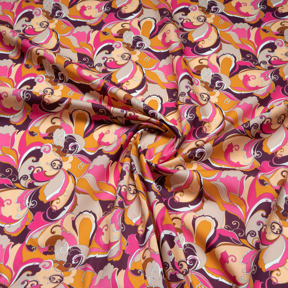 Pink & Orange Retro Printed Pure Cotton (A 2.70m Piece)