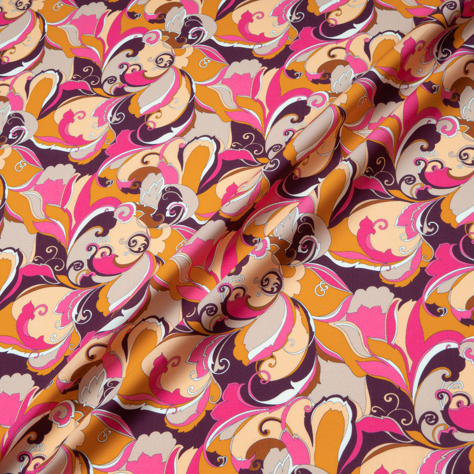 Pink & Orange Retro Printed Pure Cotton (A 2.70m Piece)