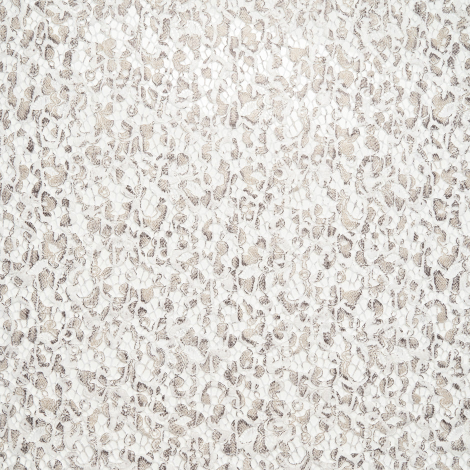 Snake Printed Ivory Lace