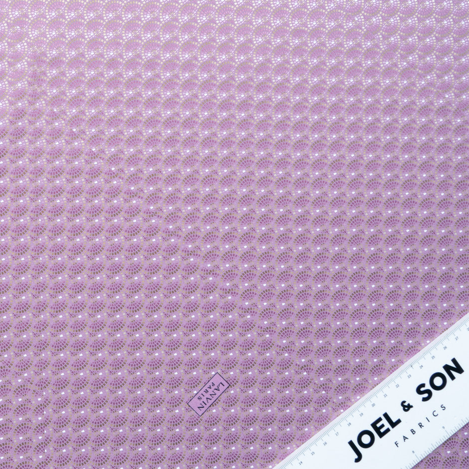 Dusty Pink Geometric Lanvin Tie/Handkerchief Silk