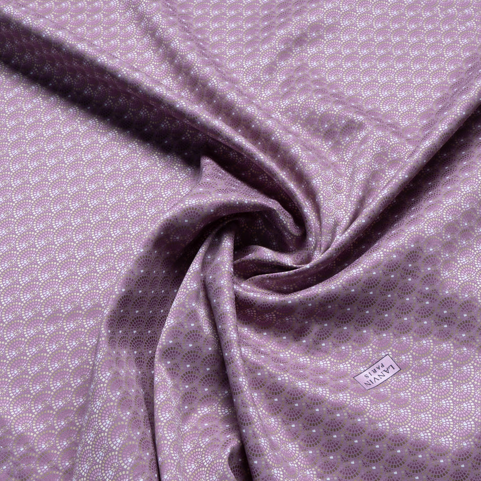 Dusty Pink Geometric Lanvin Tie/Handkerchief Silk