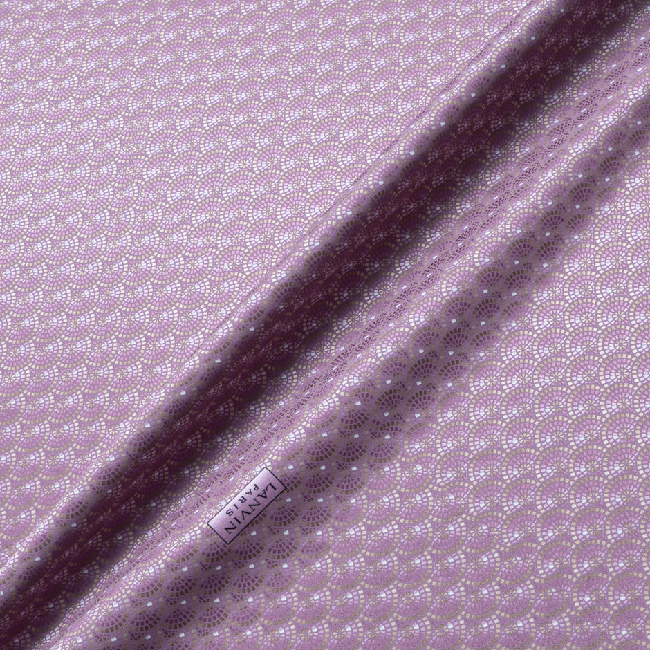 Dusty Pink Geometric Lanvin Tie/Handkerchief Silk