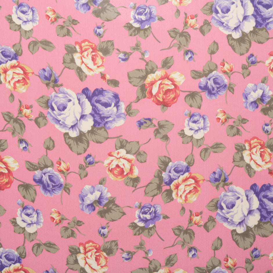 Rose Floral Printed Candy Pink Pure Silk Georgette