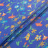 Multi Floral Printed Royal Blue Silk Georgette