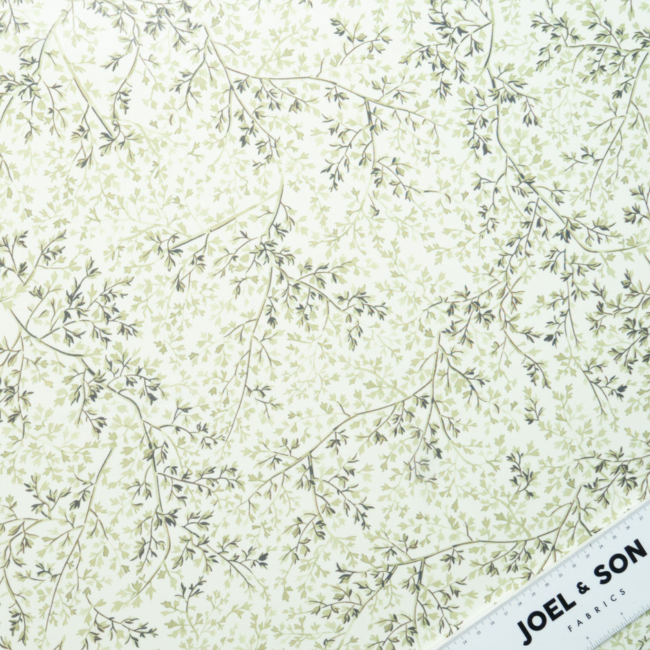 Green Leaf Printed Pure Silk Georgette