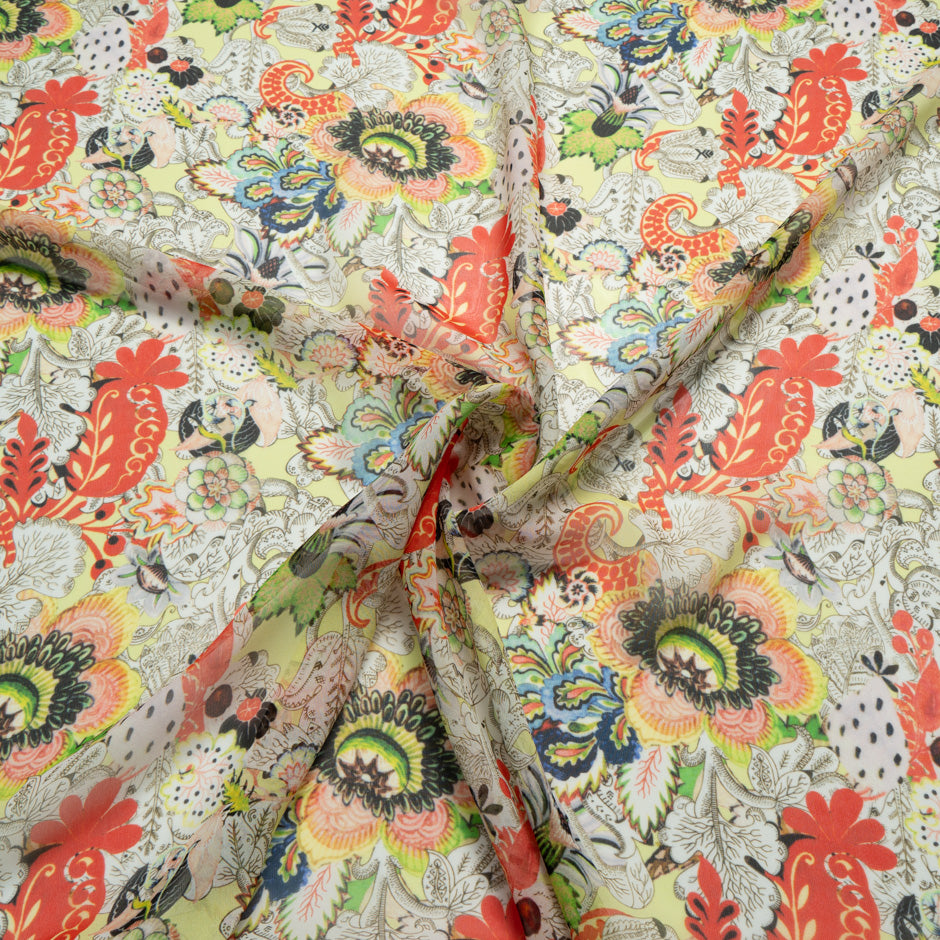 Multi Floral Printed Pure Silk Georgette