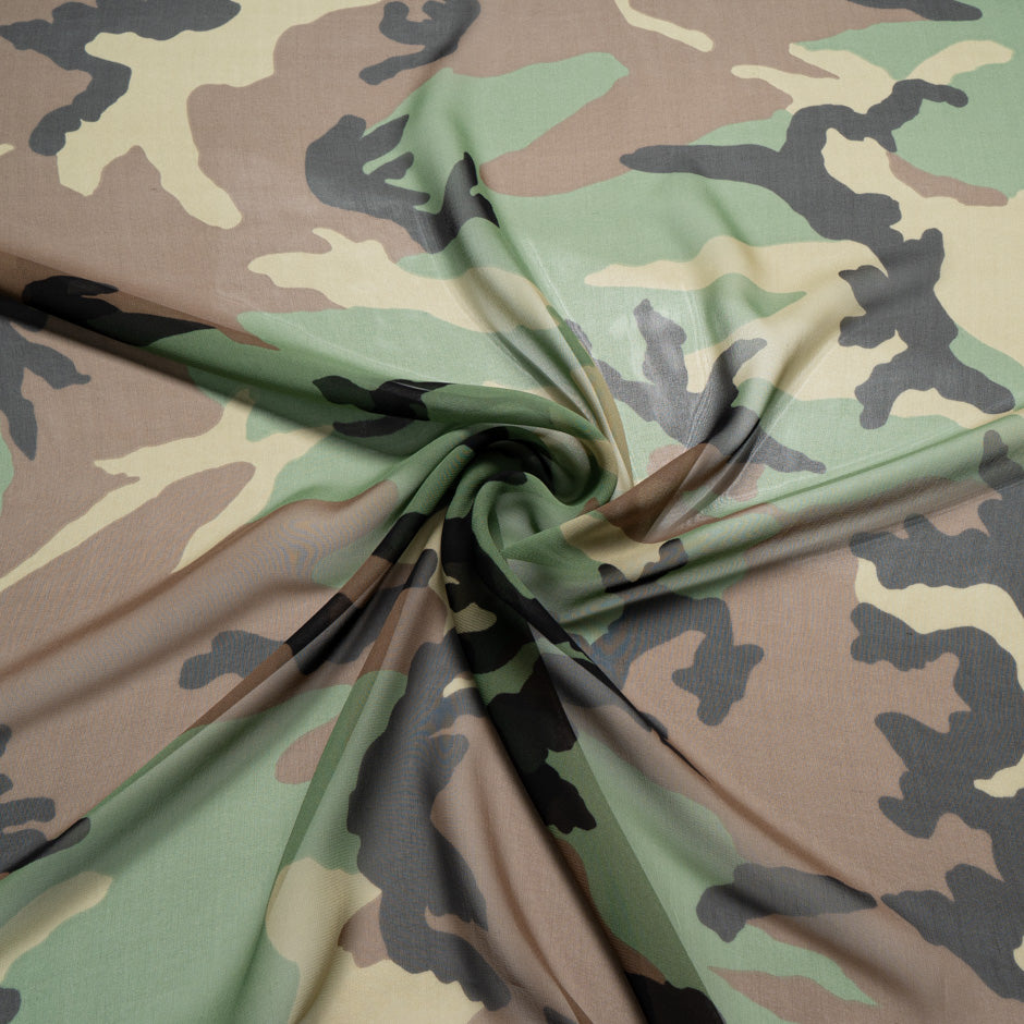 Camouflage Printed Silk Georgette