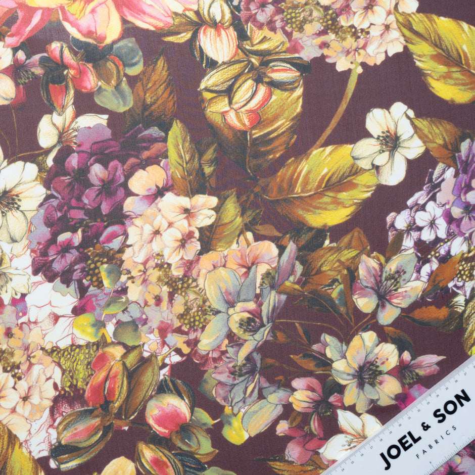 Bold Floral Printed Pure Silk Georgette (A 1.50m Piece)