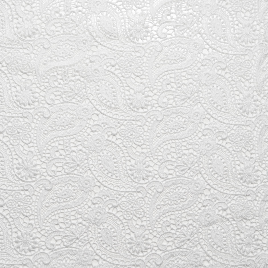 White Paisley & Floral Guipure Lace