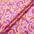 Fuchsia Pink & Yellow Geo Circle Printed Silk Twill