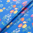 Multi Floral Printed Rich Blue Silk Georgette