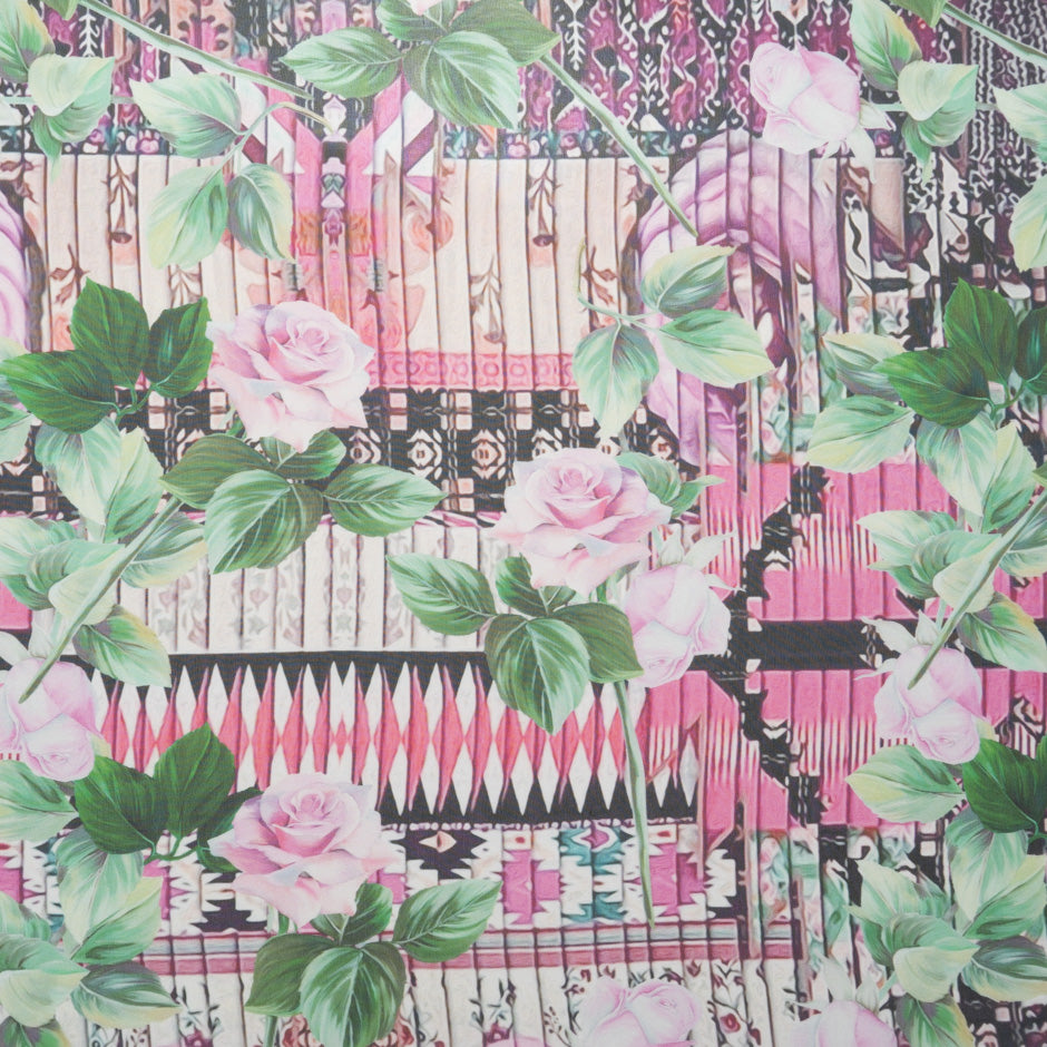 Rose Floral Printed Silk Georgette