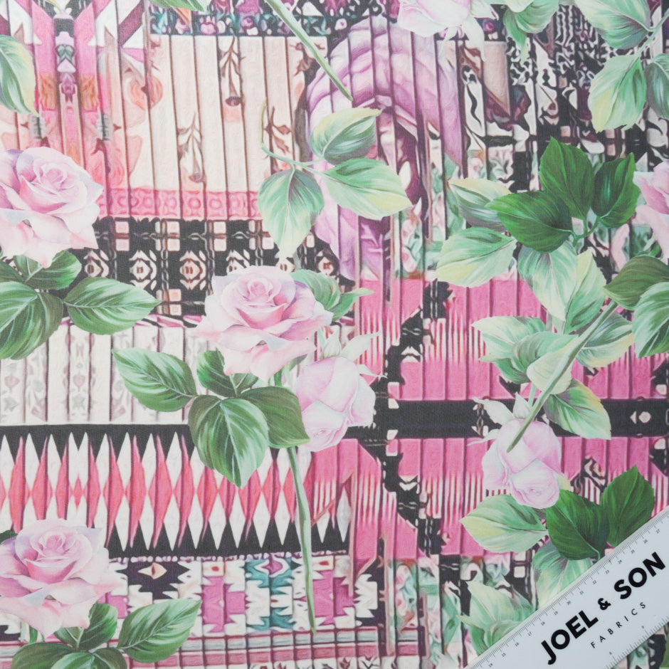 Rose Floral Printed Silk Georgette