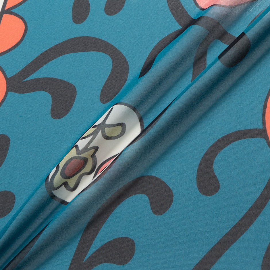 Multi Patterned Printed Silk Georgette