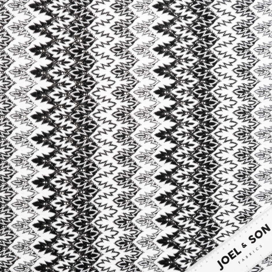 Monochrome Patterned Poly Knit