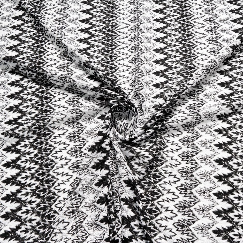 Monochrome Patterned Poly Knit