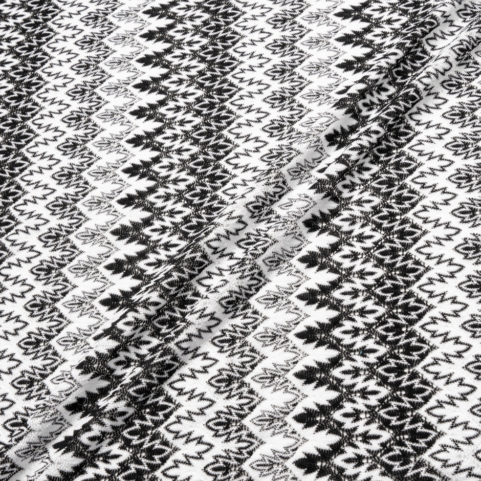 Monochrome Patterned Poly Knit