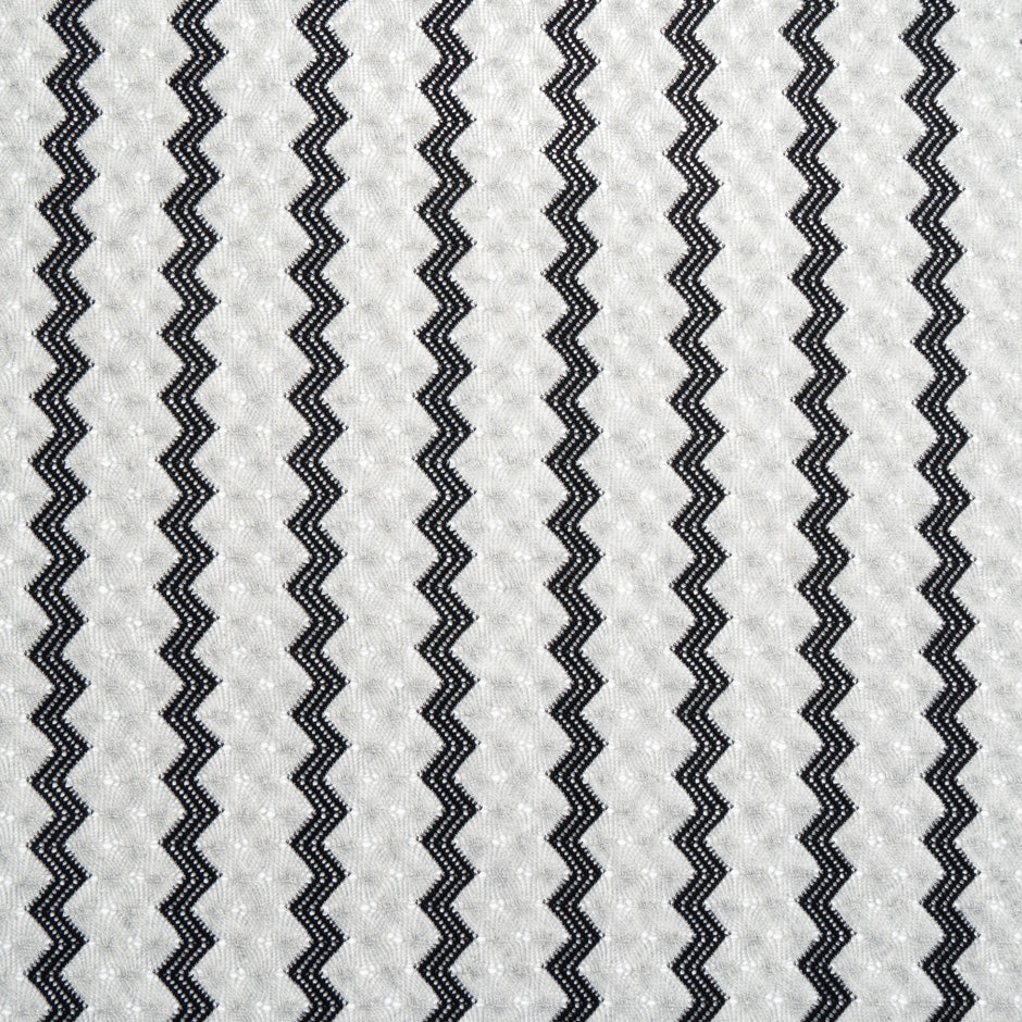 Black & White Zigzag Poly Knit