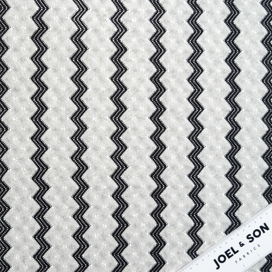 Black & White Zigzag Poly Knit