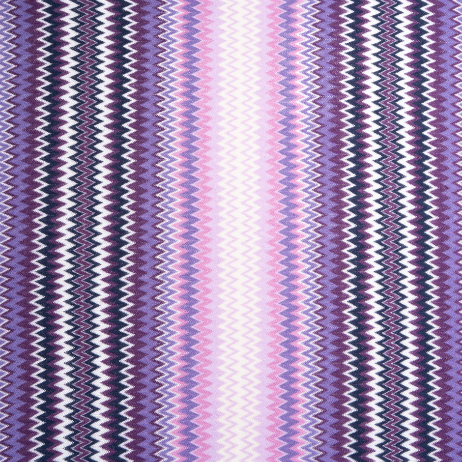 Purple & Pink Zigzag Poly Knit