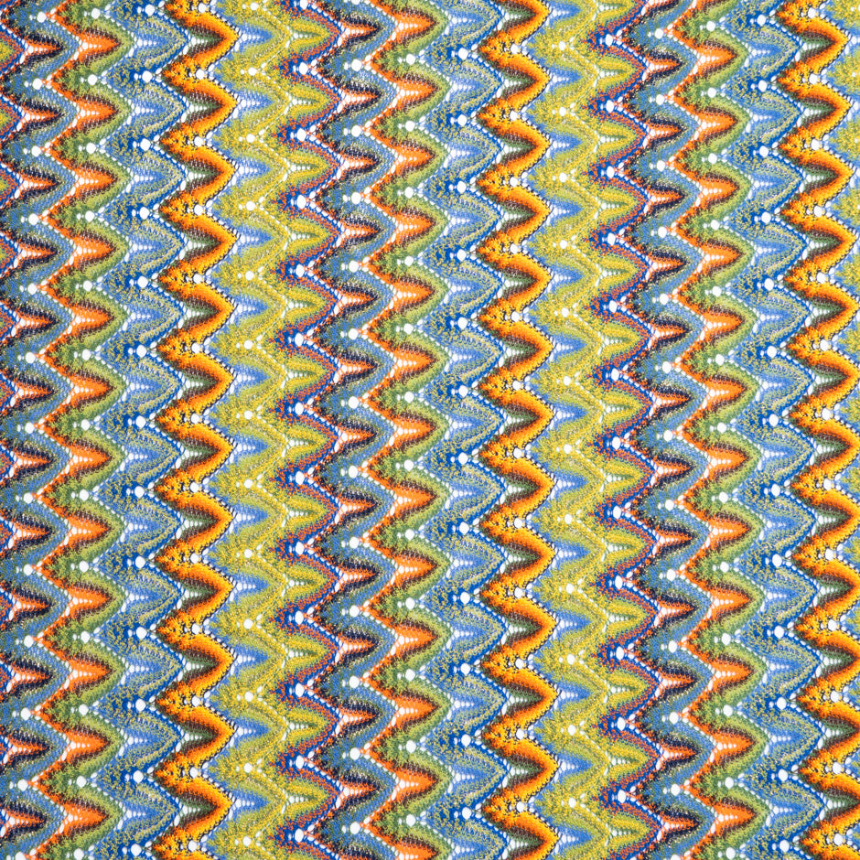 Multi-Coloured Woven Poly Knit