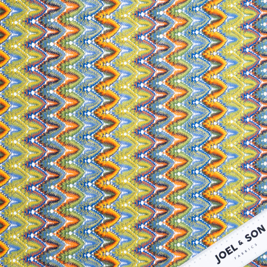 Multi-Coloured Woven Poly Knit