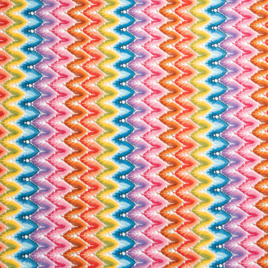 Rainbow Coloured Woven Poly Knit