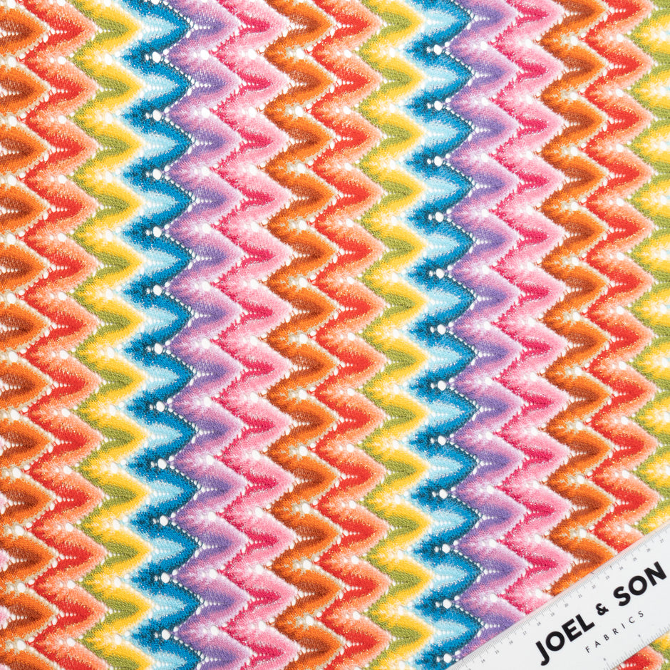 Rainbow Coloured Woven Poly Knit