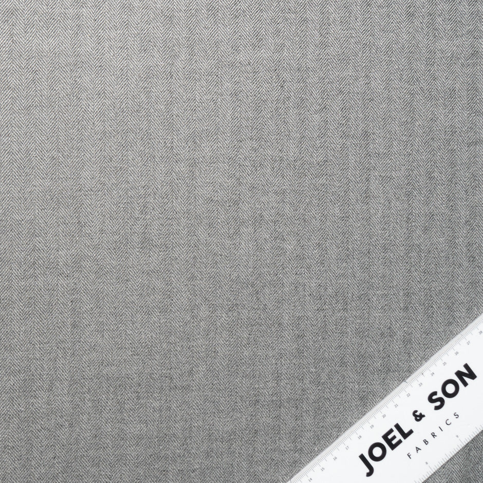 Grey Herringbone Pure 'Cashmere Award' Suiting