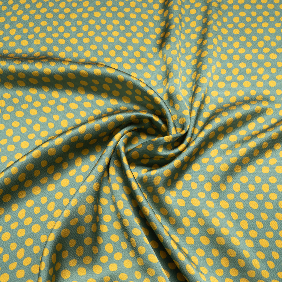 Chartreuse Spotted Green Silk Jacquard