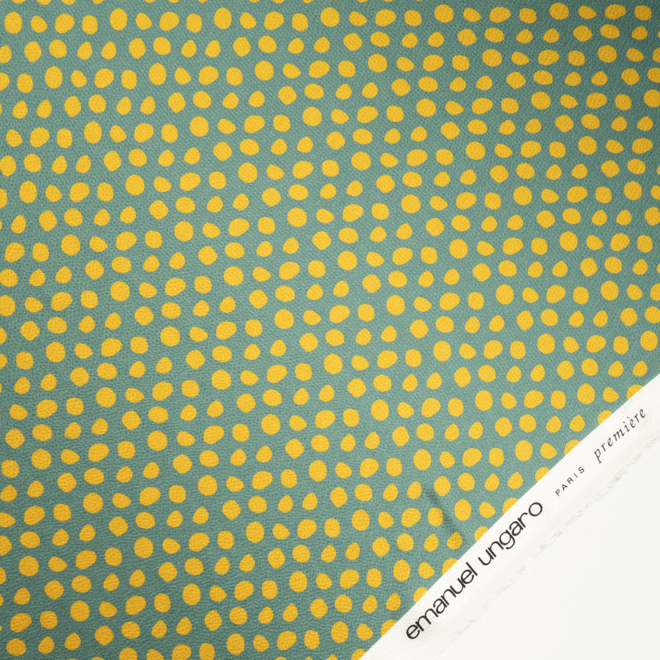 Chartreuse Spotted Green Silk Jacquard