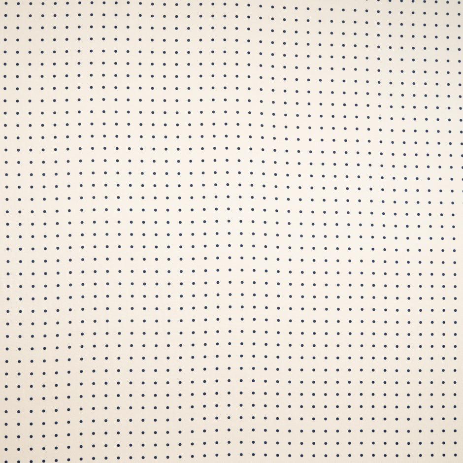 Mini Blue Spot Printed Vanilla Silk Twill