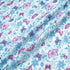 Pink Butterfly Printed Blue Linen