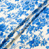 Royal Blue Floral Printed Ivory Silk Crêpe (A 2.85m Piece)