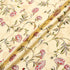 Beige & Red Floral Printed Vanilla Silk Crêpe