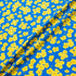 Canary Yellow Floral Printed Blue Pure Cotton (A 2.30m Piece)