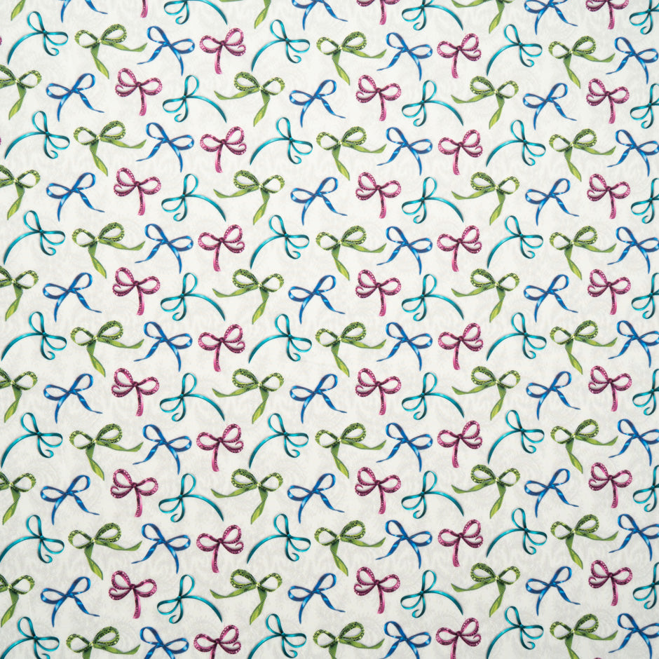 Multi-Coloured Ribbon Printed Pure Cotton