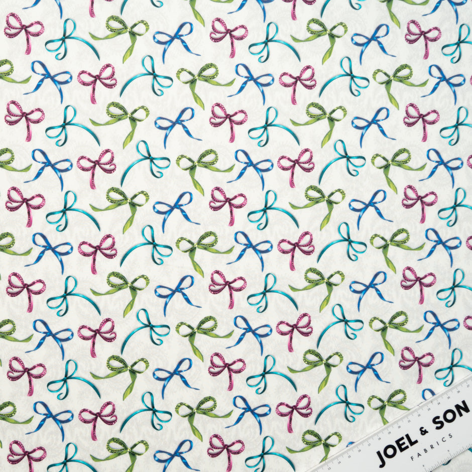 Multi-Coloured Ribbon Printed Pure Cotton