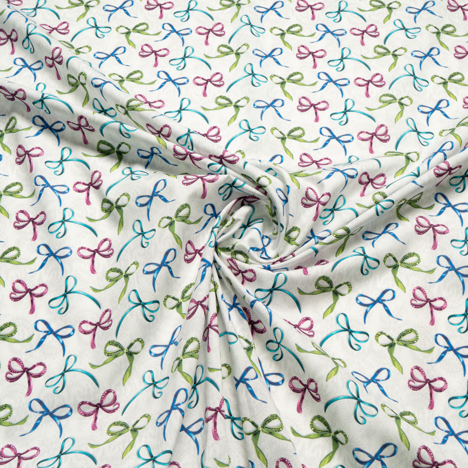 Multi-Coloured Ribbon Printed Pure Cotton