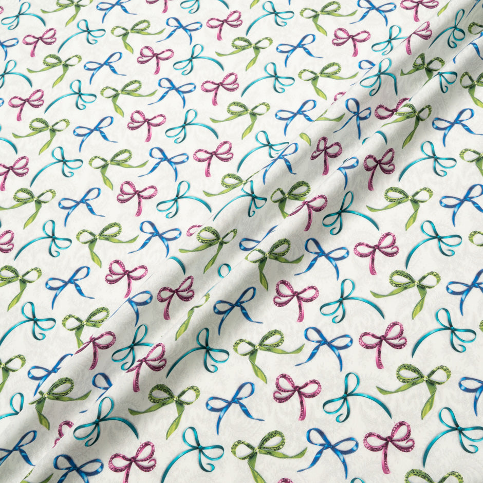 Multi-Coloured Ribbon Printed Pure Cotton