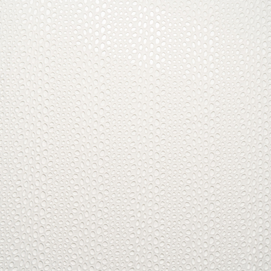 Ivory Open Work Embroidered Pure Cotton