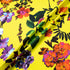 Bold Floral Printed Canary Yellow Luxury Cotton