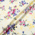Pink & Purple Floral Printed Yellow Luxury Cotton