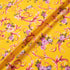 Pink Floral Printed Deep Yellow Superfine Cotton