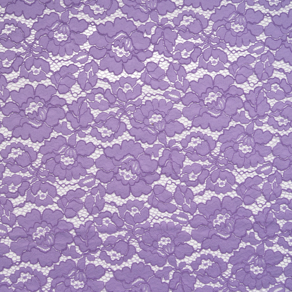 Rich Lavender Corded Lace - 3m Piece
