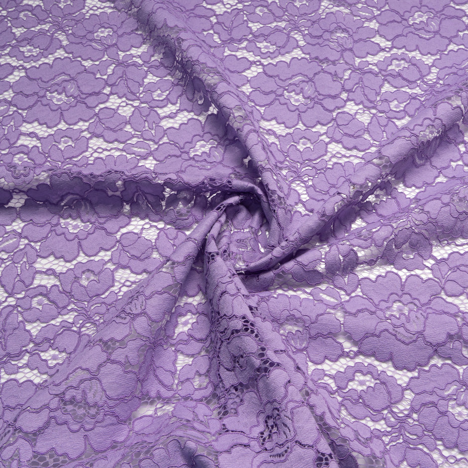 Rich Lavender Corded Lace - 3m Piece